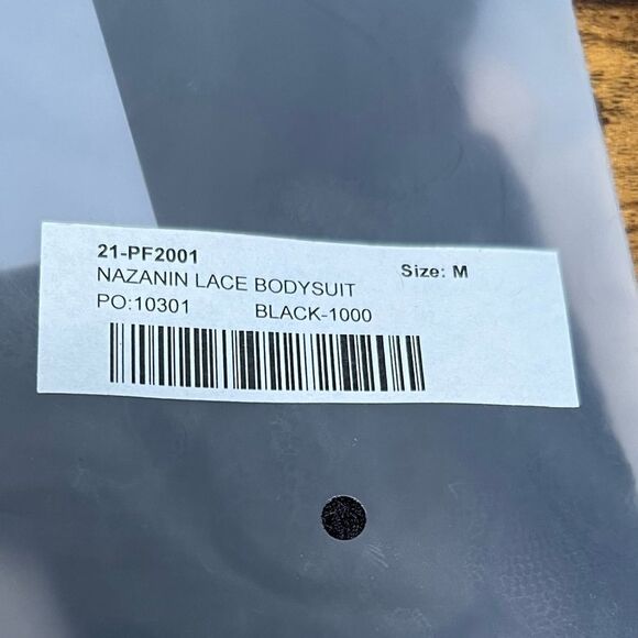Elle Reve Nazanin Black Lace Cutout Bodysuit, Size Medium. NWT! - Picture 11 of 15
